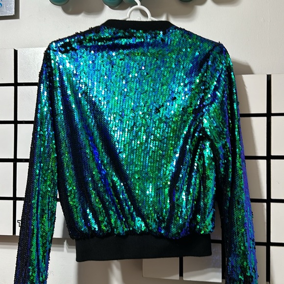 {Festival Collection} Women Sequin Bomber jacket, XS - Picture 5 of 5